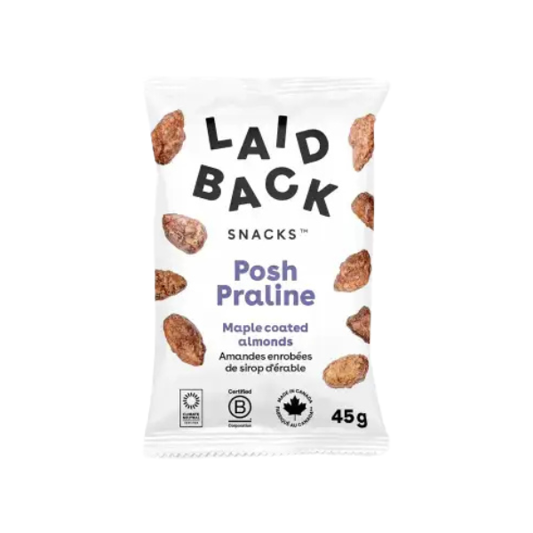 Laid Back Snacks – Posh Praline Maple Almonds (45 g)