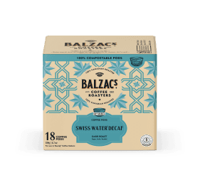 Balzac's Coffee Roasters Swiss Water Decaf Coffee Pods - Budelas