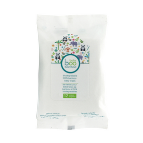 Boo Bamboo Baby Boo Biodegradable Travel Wipes - 24 x 12ct - Budelas
