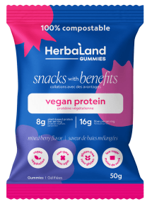 Herbaland Protein Gummies - Mixed Berry - 12 x 50g - Budelas