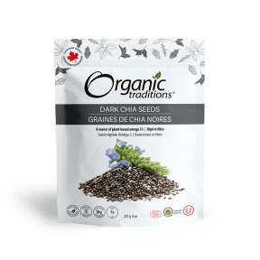 Organic Traditions Chia Seeds, Dark Whole 227g - Budelas