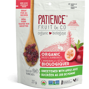 Patience Fruit & Co. Org Dried Cranberries Applejuice- 6 x 227g - Budelas