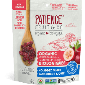 Patience Fruit & Co. Org Cranberries - 8 x 142g - Budelas
