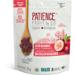 Patience Fruit & Co. Organic Dried Cranberries - 6 x 283g - Budelas