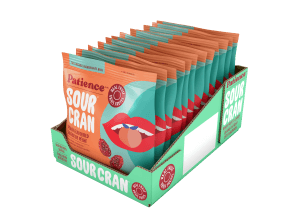 Patience Fruit & Co. SourCran Sour Peach - 12 x 60g - Budelas