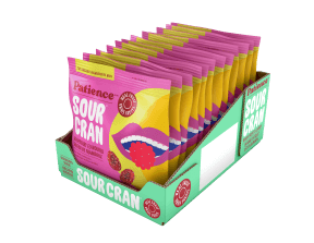 Patience Fruit & Co. SourCran Sour Raspberry - 12 x 60g - Budelas