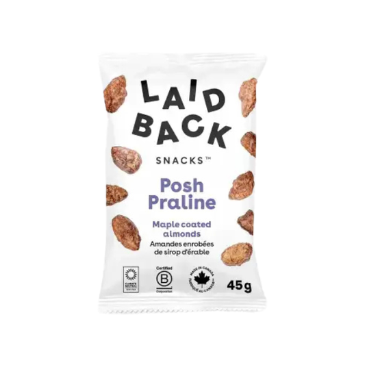 Laid Back Snacks – Posh Praline Maple Almonds (45 g)