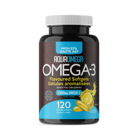 AquaOmega High EPA Chewable Softgels (Lemon) - 120 Softgels - Budelas