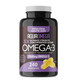 AquaOmega 5X Ultimate Strength DHA Softgels - 240sg - Budelas