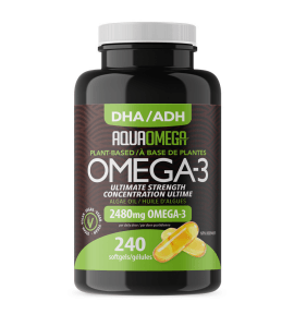 AquaOmega DHA Algae Oil Softgels (240 Softgels) - Budelas