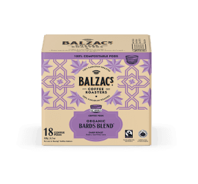 Balzac's Coffee Roasters Organic Bards Blend Coffee Pods - Budelas