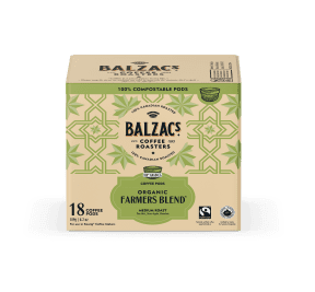Balzac's Coffee Roasters Organic Farmers Blend Coffee Pods - Budelas