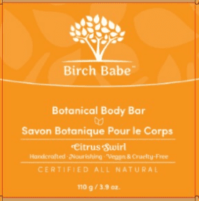 Birch Babe Body Bar - Citrus Swirl - 115g - Budelas