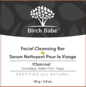 Birch Babe Facial Cleansing Bar - Charcoal - 115g - Budelas