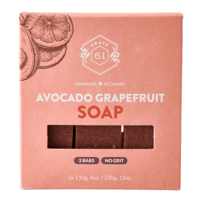 Crate 61 Organics Inc. Avocado Grapefruit Bar Soap - 3pk - Budelas