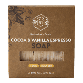 Crate 61 Organics Inc. Cocoa Vanilla Espresso Bar Soap - 3pk - Budelas