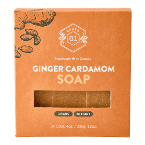 Crate 61 Organics Inc. Ginger Cardamom Bar Soap - 3pk - Budelas