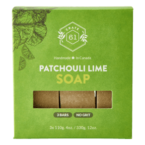 Crate 61 Organics Inc. Patchouli Lime Bar Soap - 3pk - Budelas