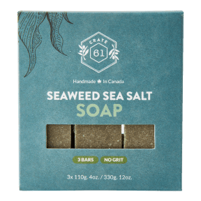 Crate 61 Organics Inc. Seaweed and Sea Salt Bar Soap - 3pk - Budelas