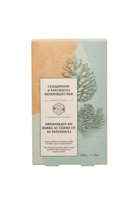 Crate 61 Organics Inc. Cedarwood & Patchouli Deo Bar - 8 x 120g - Budelas