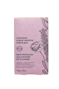 Crate 61 Organics Inc. Lavender & Rose Shower Scrub Bar - 8 x 110g - Budelas