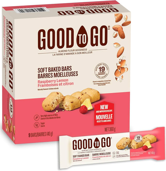 Good to Go, Bars Raspberry Lemon, 9x40g - Budelas