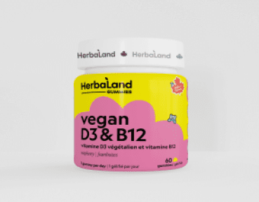 Herbaland Vegan D3 & B12 - 60gmy - Budelas