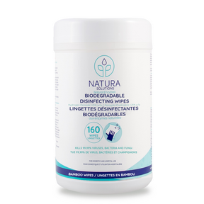Natura Solutions - Biodegradable Disinfecting Wipes 160ct - Budelas