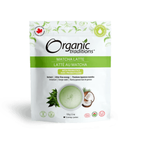 Organic Traditions Matcha Latte with Probiotics 150g - Budelas