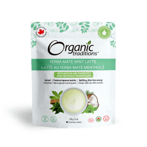 Organic Traditions Yerba Mate Mint Latte 150g - Budelas