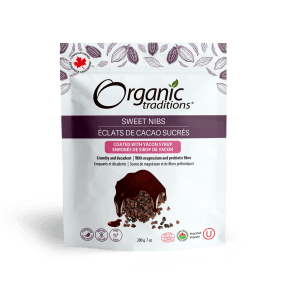 Organic Traditions Sweet Cacao Nibs Yacon 200g - Budelas