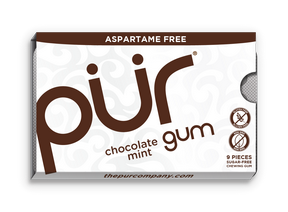 PUR Gum Chocolate Mint - 12x9pc - Budelas
