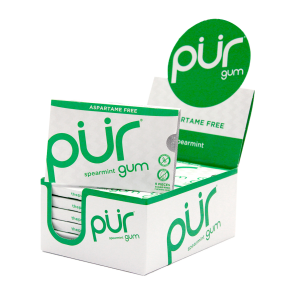 PUR Gum Spearmint Gum - 12x9pc - Budelas