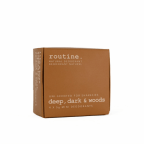 Routine Natural Beauty Deep, Dark & Woods Minis Kit 4pk - Budelas