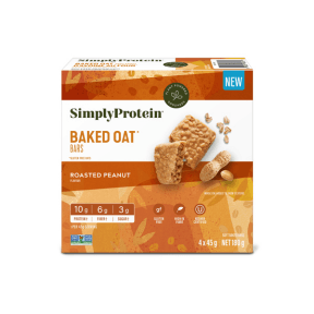 SimplyProtein Baked GF Oat Bar Roasted Peanut 180g - Budelas