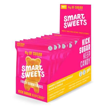 SmartSweets Fruity Gummy Bears - 12 x 50g - Budelas