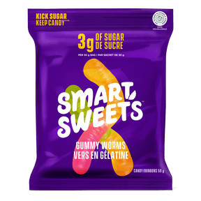 SmartSweets Gummy Worms - 12 x 50g - Budelas