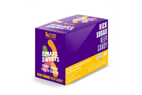 SmartSweets Gummy Worms - 12 x 50g - Budelas