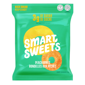 SmartSweets Peach Rings - 12 x 50g - Budelas