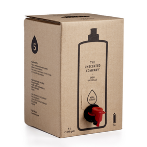 Unscented Dish Soap Refill Box (4L) - Budelas