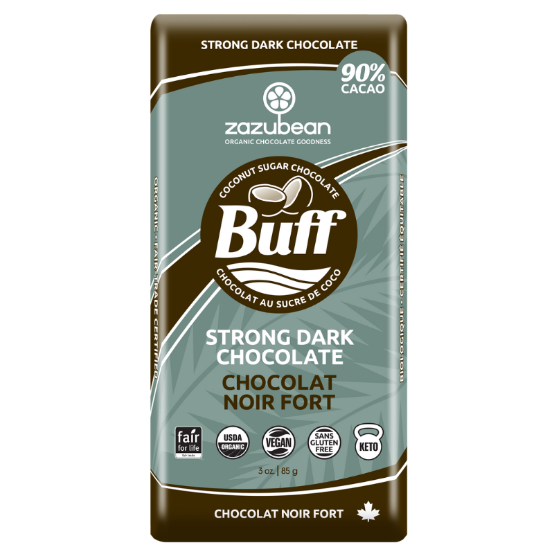 Zazubean Buff Dark Chocolate Bar - 85g - Budelas
